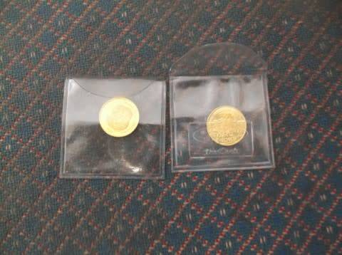 GOLD 1/10 OZ SOUTH AFRICA VAN RIEBEECK COINS / SA HISTORICAL MINT X 2 COINS